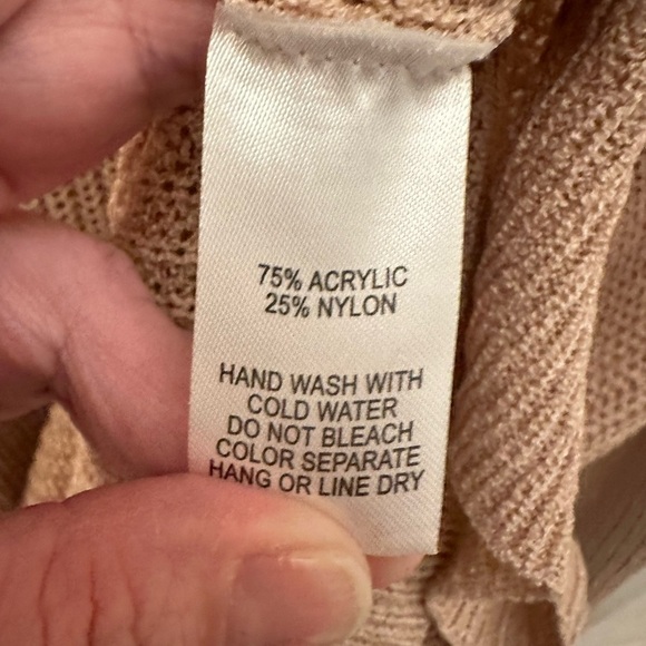 Lulus Woman Brown oversized knit sweater M acrylic bohemian shabby chic casual - Picture 9 of 14